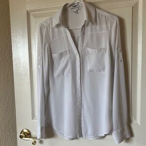 Express Slim Portofino White Button-Down Shirt